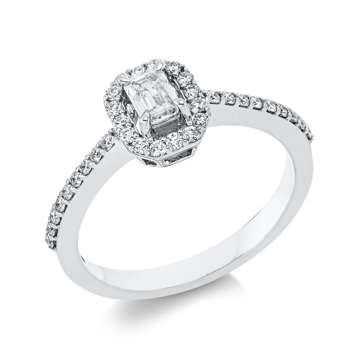 Solitaire Ring with Accent Diamonds - 1FS02-K – DiamondGroup